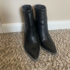 BCBGeneration Black Ankle Boots with Silver Studs